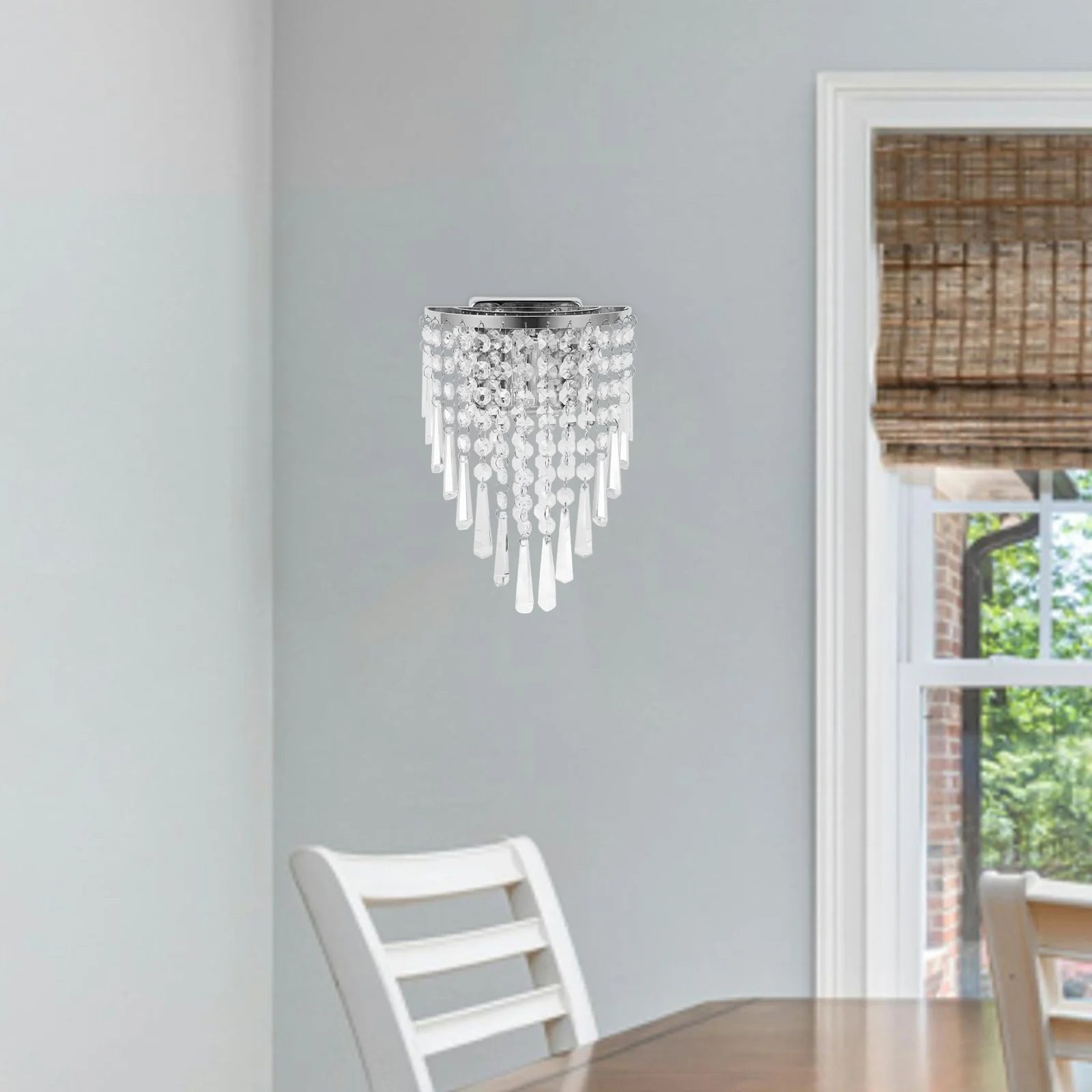 

Crystal Wall Light LED Decorative Easy Installation Lamp for Bedroom Living Room Dining Room Stick_on Light Wall Mount