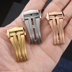 Stainless Steel Watch Buckle for Omega Watch Band 20mm 18mm  Clasp Leather Metal Deployment Button Folding Buckles Accessories