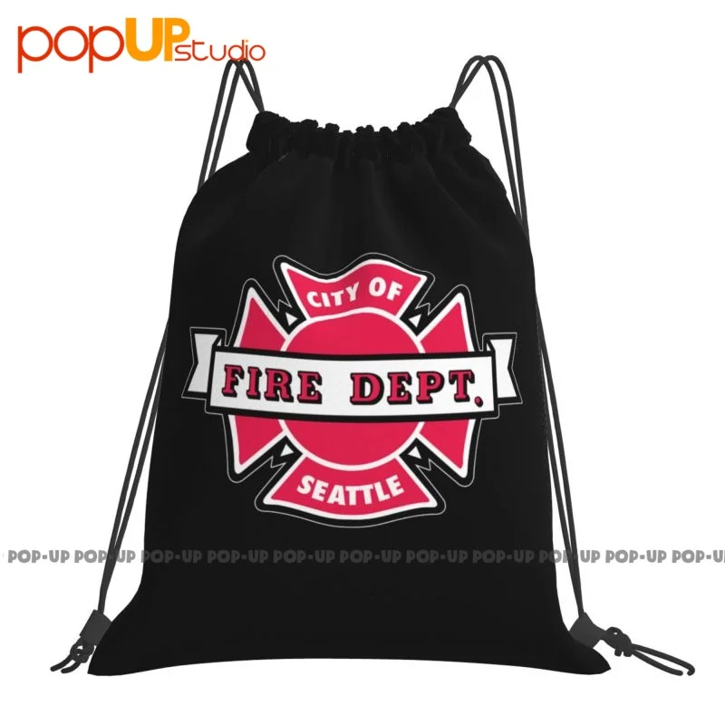 Tv Series Seattle Fire Department Firefighter Station 19 P-434 Drawstring Bags Gym Bag Creative Lightweight