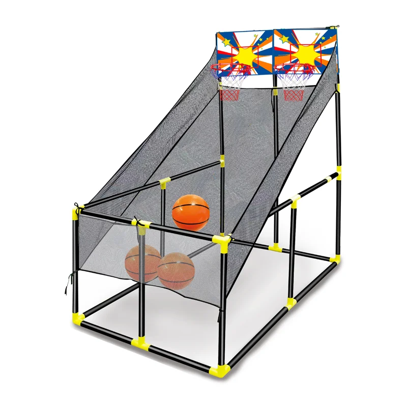 

2025 Two-Player Basketball Shooting Machine Hoop Outdoor Indoor Portable Kids Mini Basketball Stand Hoops