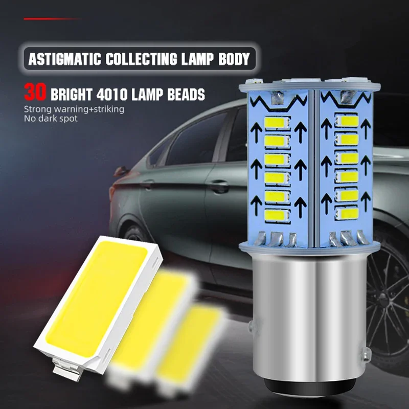 1/2Pcs Motorcycle Strobe Brake Light LED Bulbs Universal Car Tail Parking Reverse Lights Auto Brake Lamps Motorcycle Tail Light