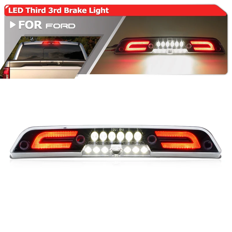 

Для 2021+ Ford F-150 2022+ F-150 Lightning 2017+ F-250 F-350 SD светодиодный стробоскоп 3-й стоп-сигнал грузовая камера камеры заднего хода CHMSL