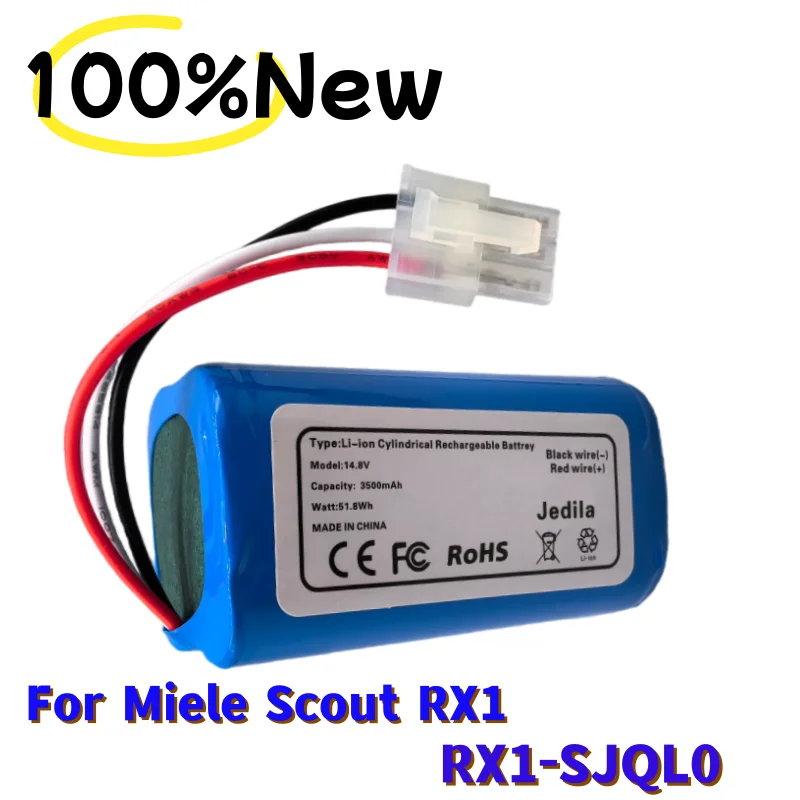 100%New 3500mAh Li-ion Battery for Miele Scout RX1 RX1-SJQL0 Robot Vacuum Cleaner Lithium Cell Cleaning Accessories Spare Parts
