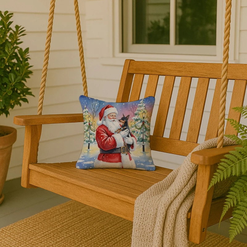 Oreiller décoratif doux et confortable pour père noël, tapis d'oreiller d'intérieur et d'extérieur pour canapé-lit, Patio, maison, noël
