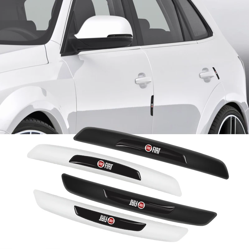 Image of 4 Stück Autotür-Rückspiegel-Schutzaufkleber aus Gummi, Anti-Kollision, für FIAT 500 Abarth Tipo FR Panda Argo Freemont Viaggio