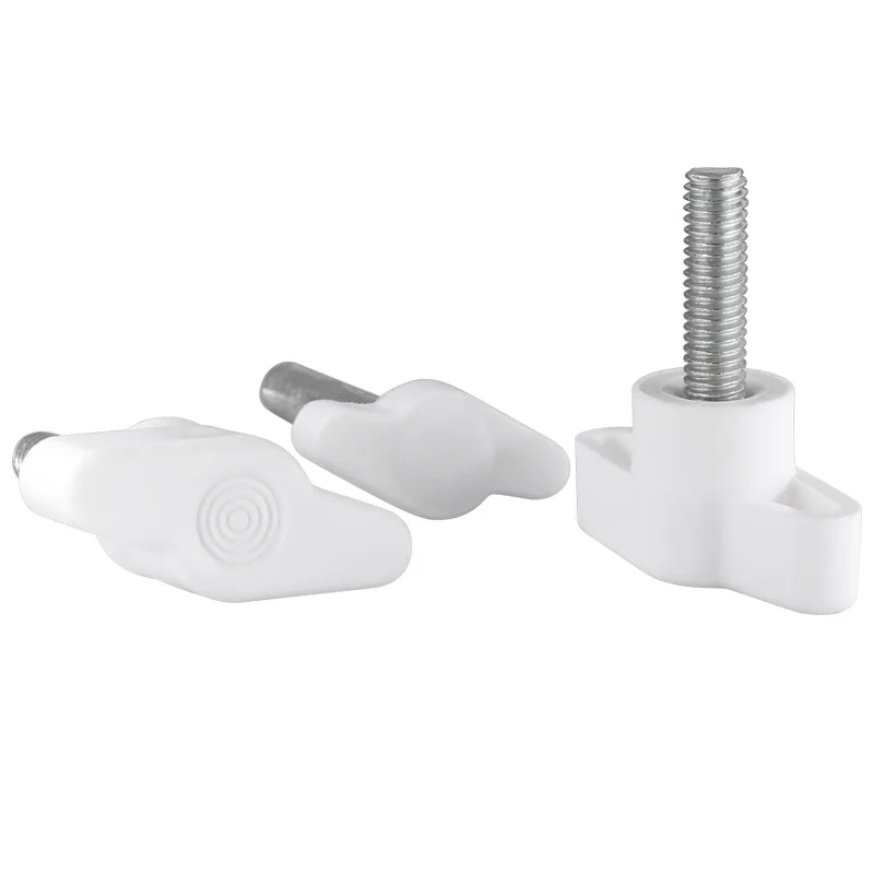 M4 M5 M6 M8 Zinc Plated/304 Stainless Steel T Type White Plastic Head Handle Thumb Screw Bakelite Bolt Butterfly Hand Knob Screw view 6