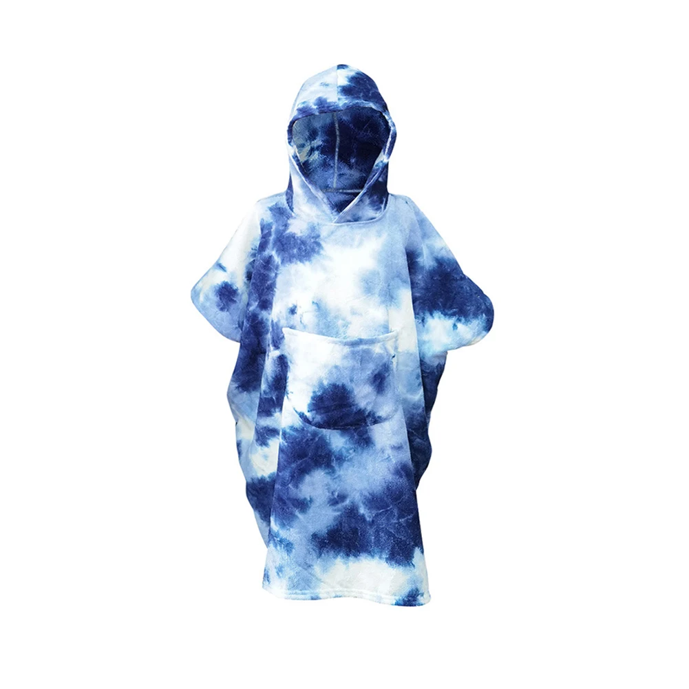 

Полотенце-пончо для серфинга, многофункциональный халат с капюшоном для водных видов спорта, быстросохнущее банное полотенце для плавания с большими карманами для серфинга, пловца, дайвера