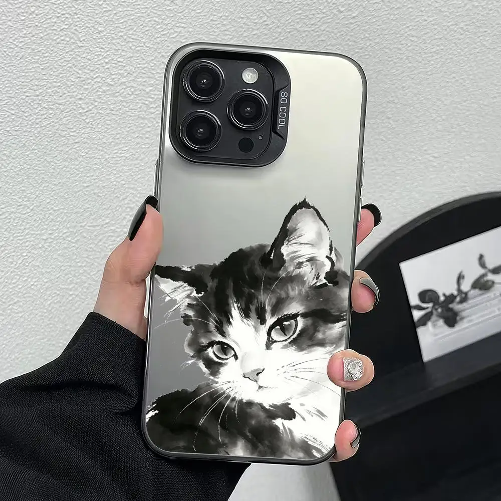

Cat pattern phone case suitable for iPhone 17 16 15 14 13 12 11 Pro/Max/Plus anti drop and shockproof back cover