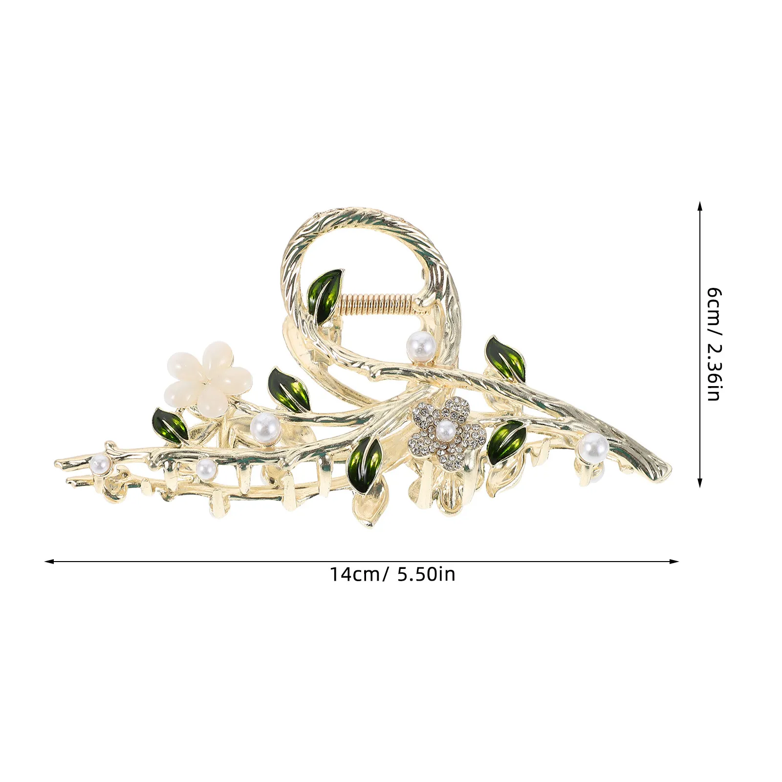Flower Hair Claw Clip Metal Floral Jaw Clip Secure Hold Lightweight Comfortable Vintage Style Hair Clamp for Women Girls