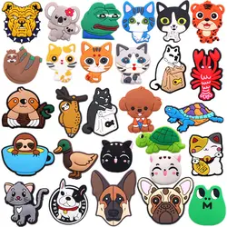 Hot 1pcs Spoof Cartoon Lucky Cat PVC Shoe Charms DIY Kitten Shoe Accessories fit Clogs Decorations Buckle Unisex Gifts