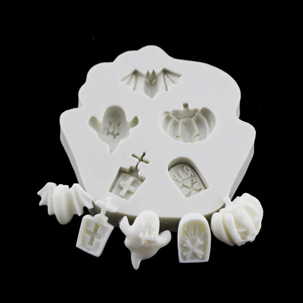 

Halloween Cake Mold Silicone Greyish White for Baking Chocolate Fondant Candy Soap 3D Mousse Decoration DIY Tools