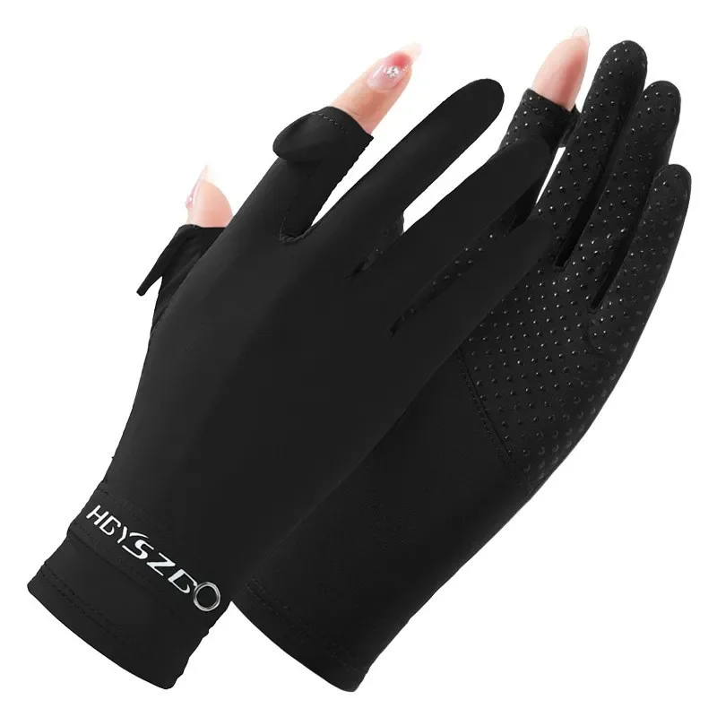 المرأة رقيقة تنفس قفازات مكافحة زلة ركوب والقيادة قفازات الصيف الجليد الحرير قفازات واقية من الشمس المرأة قفازات شاشة اللمس