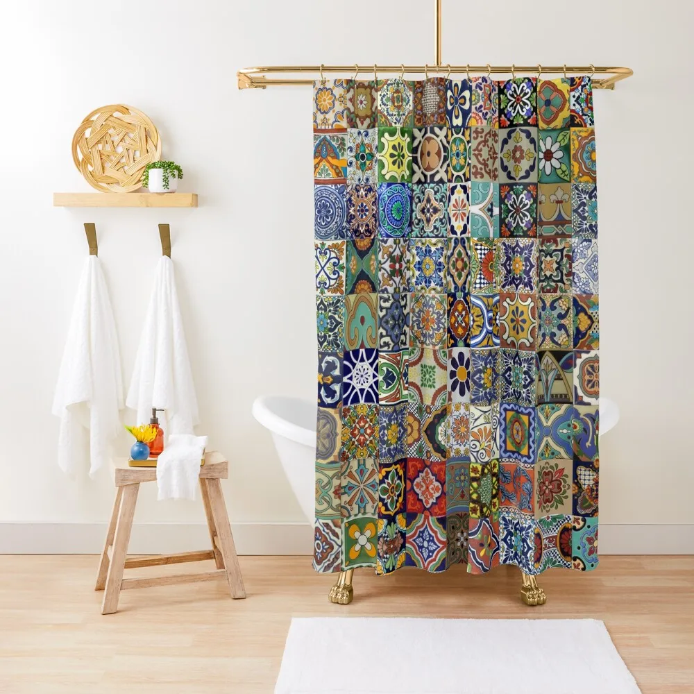 

Mexican Tiles Shower Curtain Shower Curtains Bathroom Anime Shower Curtain