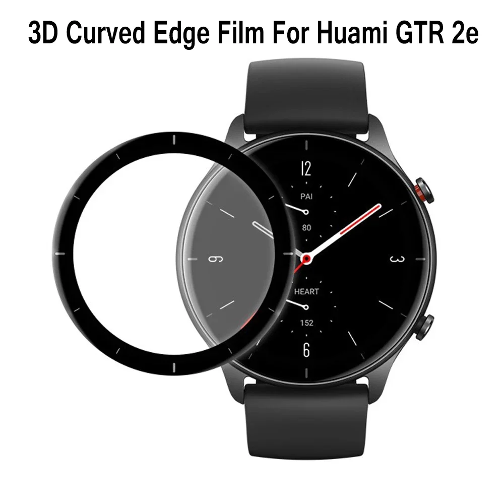 

1/2/3pcs 3D Curved Edge Film Clear Full Cover Screen Scratch Proof Protective Film For Huami GTR 2e smart watch Easy to Install