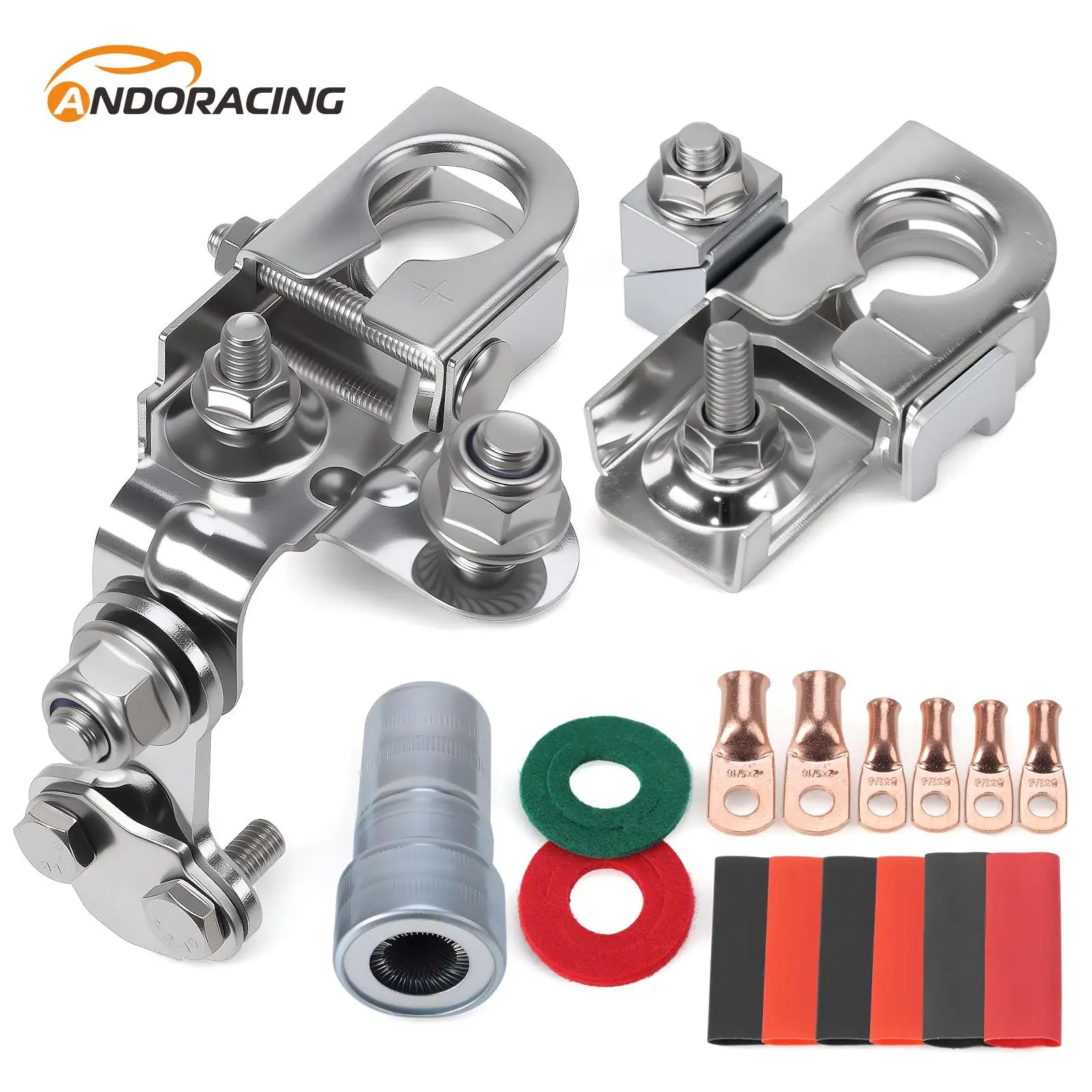 Car Positive & Negative Battery Terminal Connector & Terminal Cleaner For Ford F-150 Edge Lincoln MKX OEM AL3Z14300A BT4Z14450AA