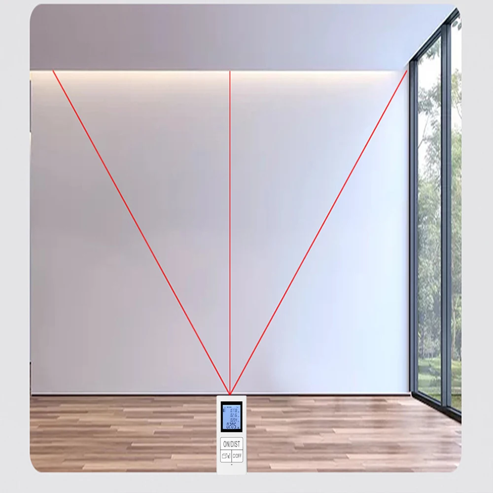 Télémètre Laser Rechargeable de Nouvelle Génération, Mini Mesure Infrarouge, Distancemètre, Ligne Horizontale