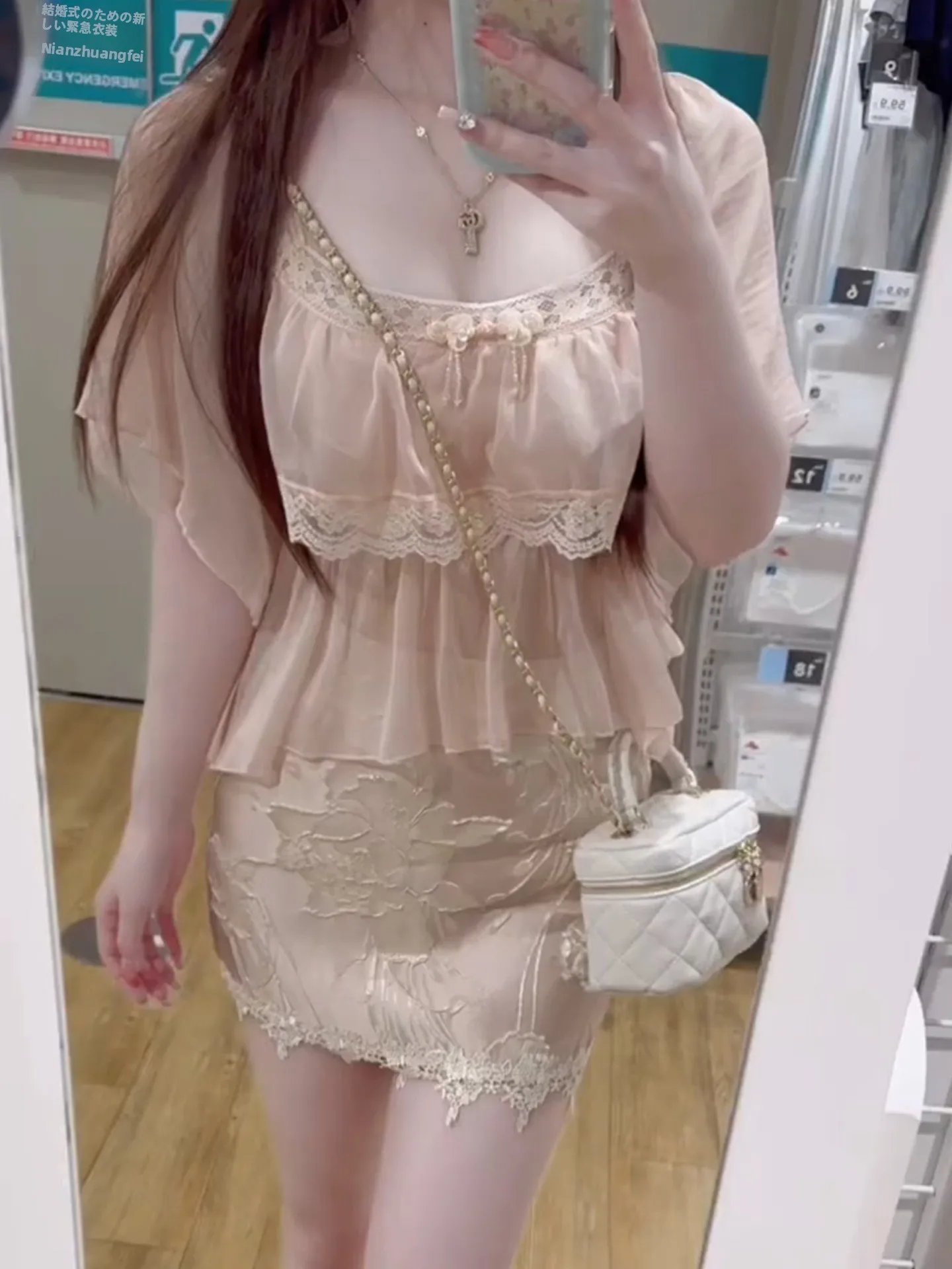 

XZY Lace Trim Short Sleeve Shirt Women's plus Size Summer Heavy Embroidery Wrap Skirt Set Korean Style High Waist Short Pants