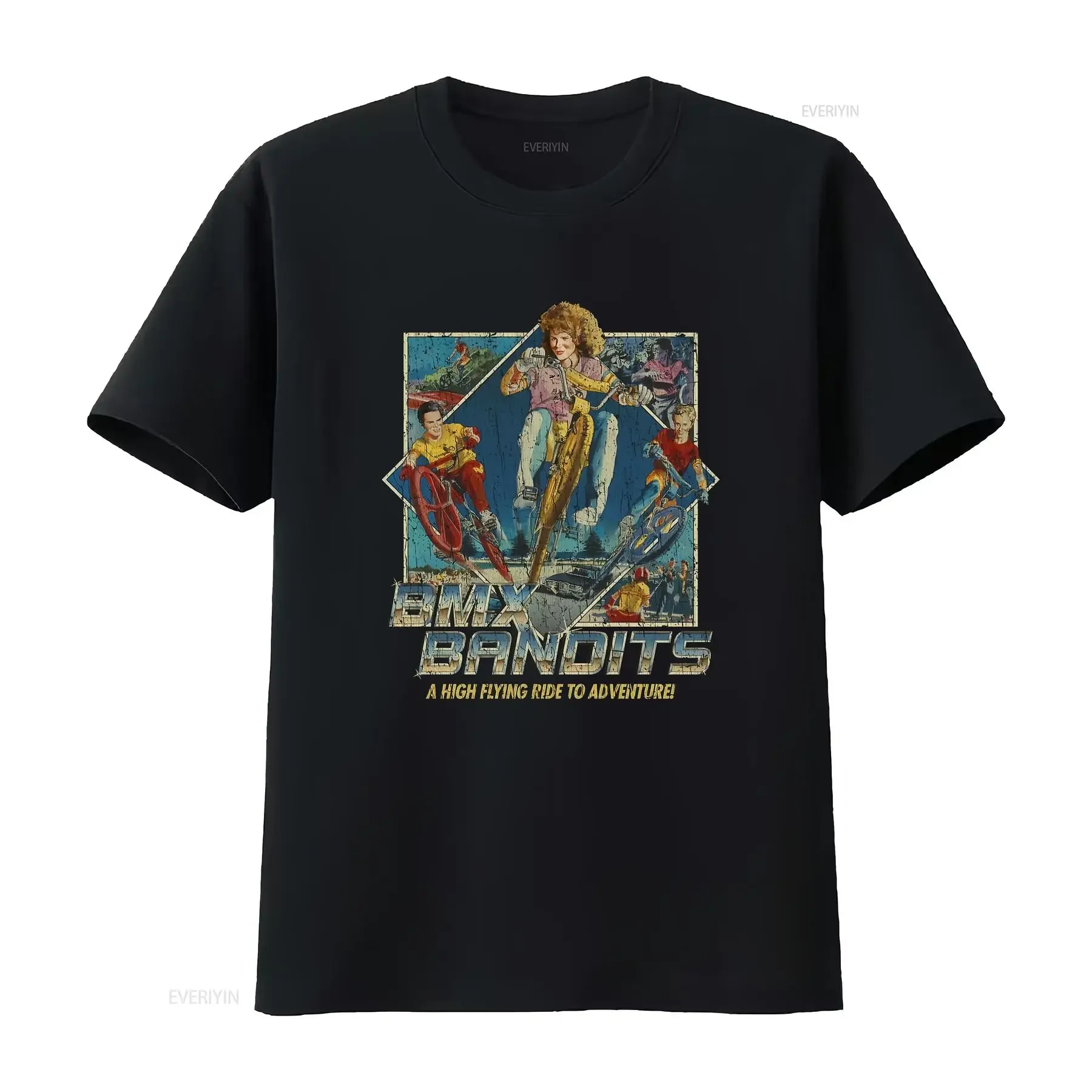BMX Bandits 1983 Vintage Men's T Shirt vintage Washed Breathable streetwear Soft graphic Unisex homme Slightly Stretched