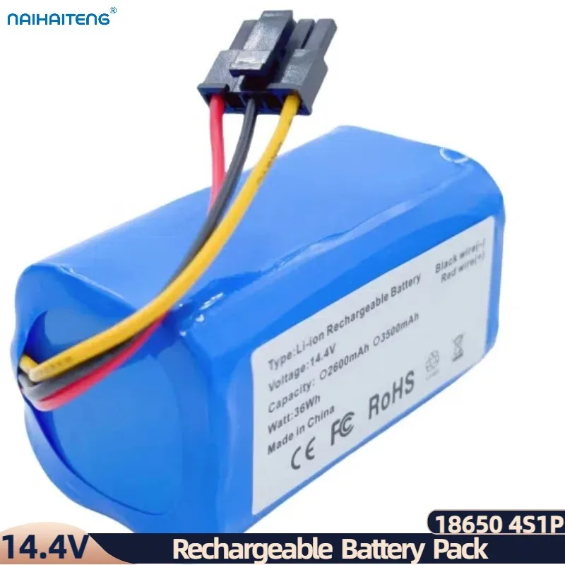 14.4V14.8V 2600mAh3500mAh Per Xiaomi Norma Mijia Mi Robot Mop 2 Lite Spazzatrice Aspirapolvere MJSTL Sostituzione Batteria ricaricabile agli ioni di