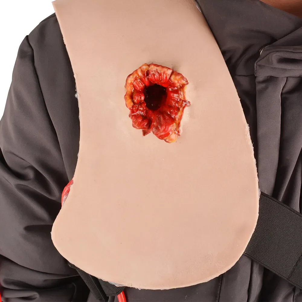 

Wearable Chest Gunshot Wound Model for Penetrating Chest Injury Training