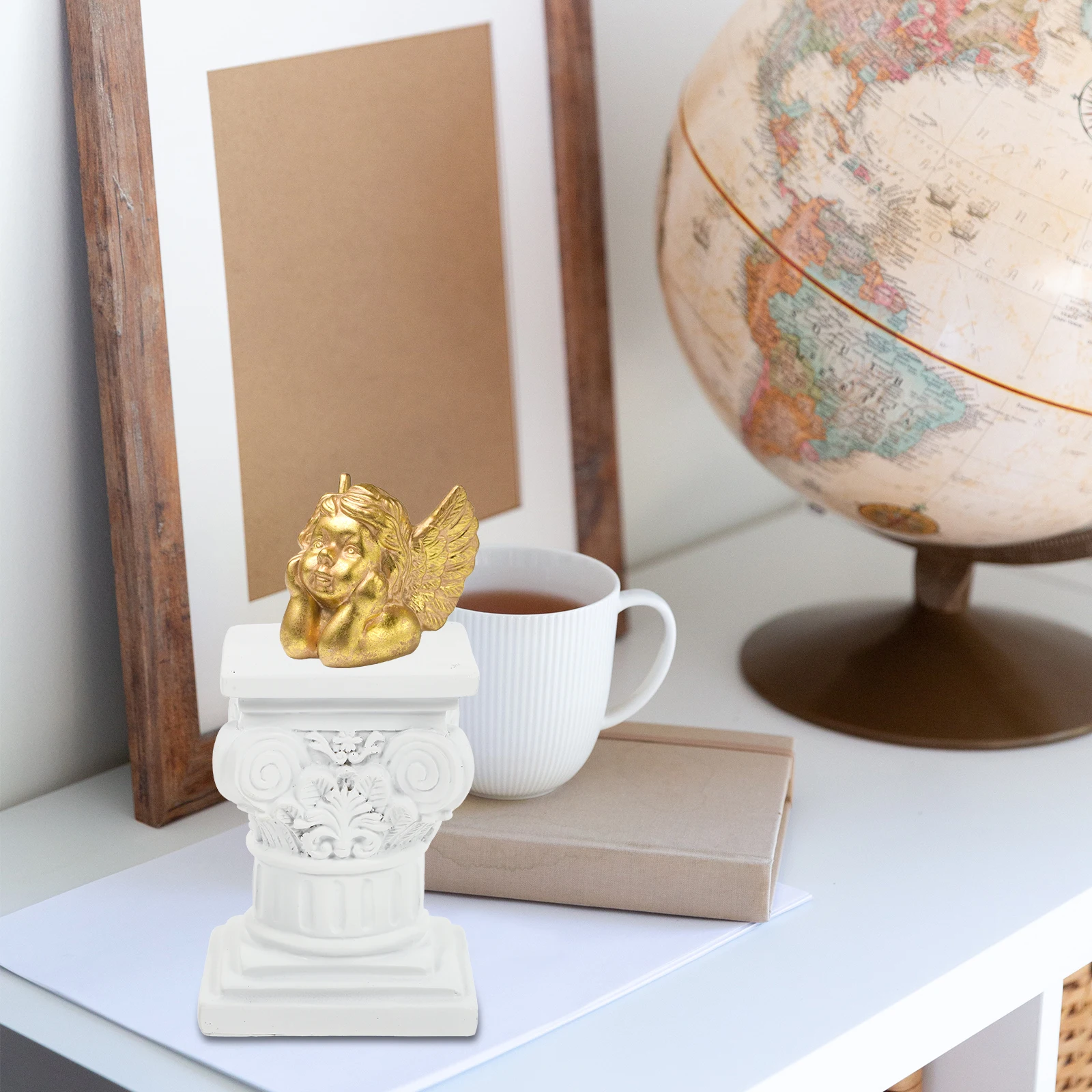 

1Pcs Roman Pillar Statue Decor Luxurious Elegant Resin Craft for Home Garden Office Indoor Outdoor Decoration Pillar Sculpture