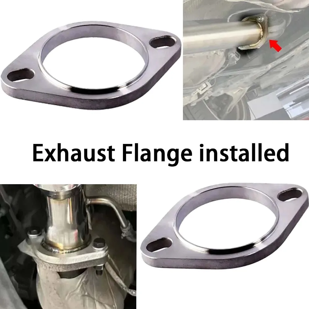 2 2.5 3 Inch 304 Stainless Steel Exhaust Flange 52mm 64mm 77mm Muffler Pipe Connection Joint Accessories
