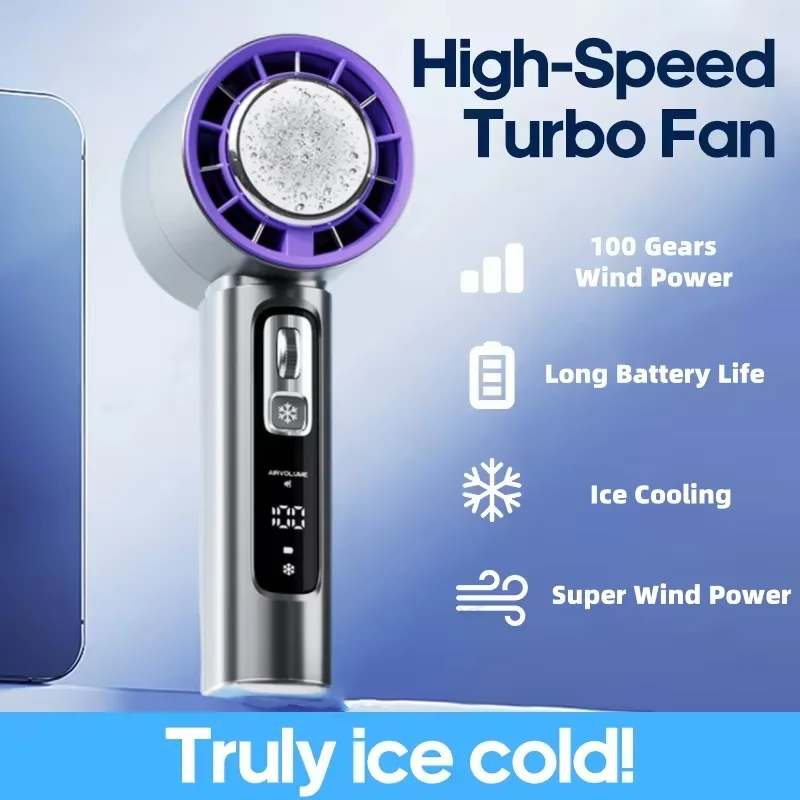 

Portable Handheld Turbo Fan 100 Wind Speeds Adjustable Mini Personal Battery Operated Electric Eyelash