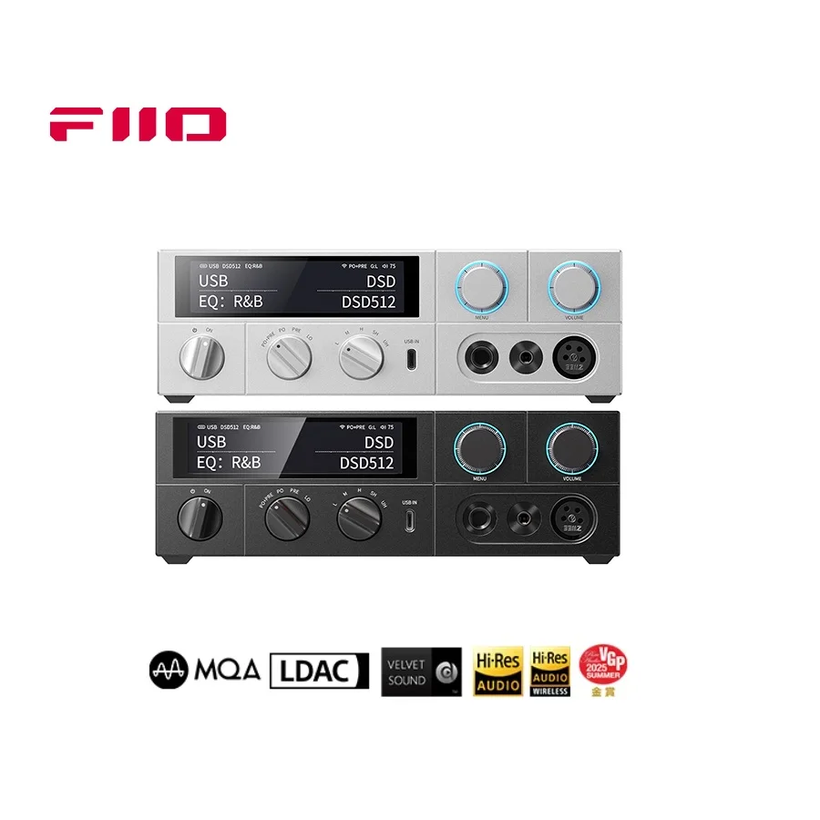 

FiiO K15 Desktop HiFi DAC AMP Headphone Amplifier Dual AK4497S PEQ MQA PCM768 Support DSD512 Coaxial/Optical/XLR4