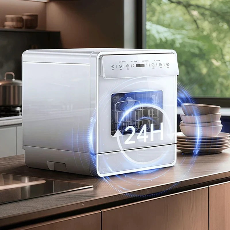 Smart Countertop Dishwasher: High-Temperature Wash at 70°C with Ventilation and Drying; Compact Touchscreen Dishwasher