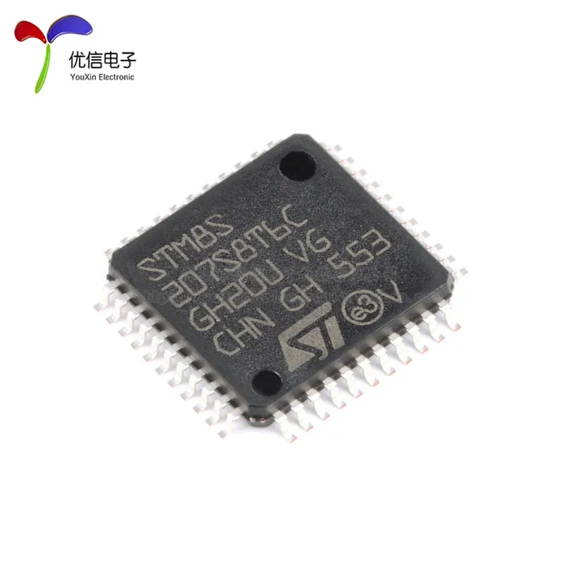 Free shipping   STM8S207S8T6C LQFP-44 24MHz/64KB/8MCU     10PCS