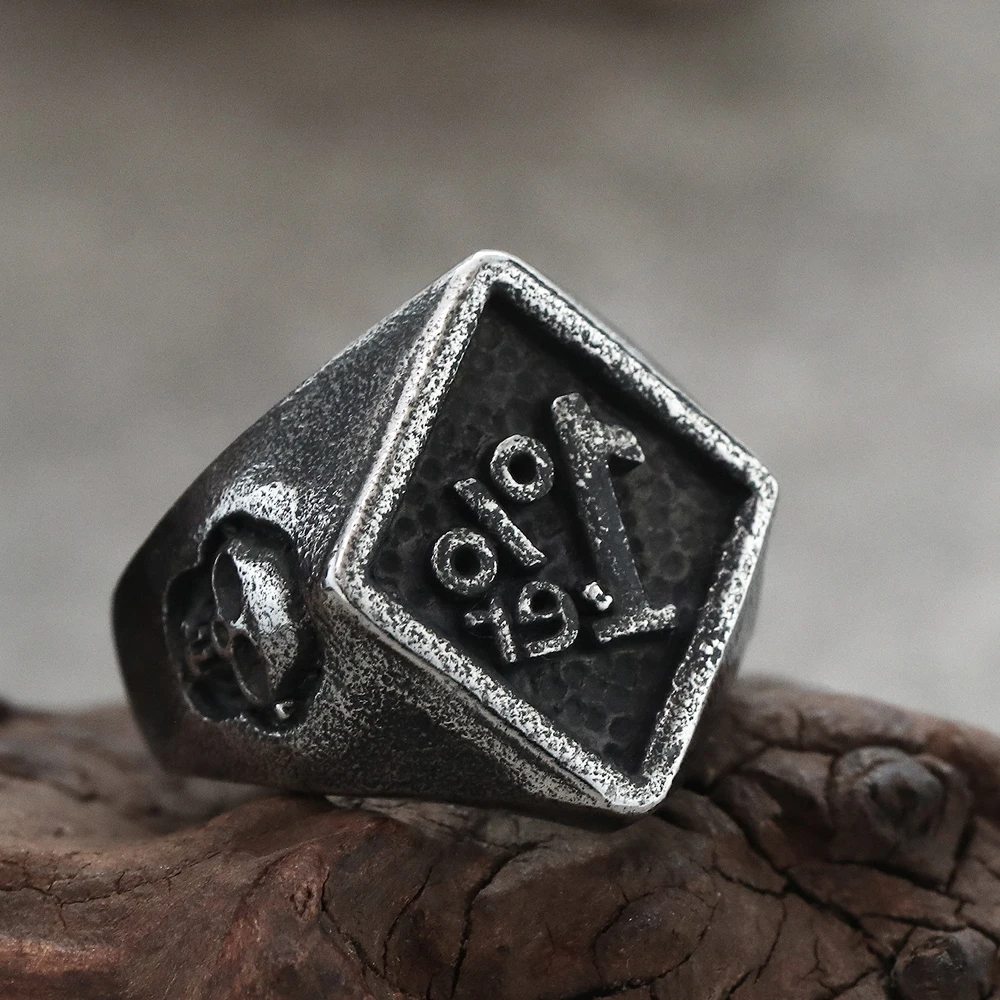 العصرية الرجال 1%er الذكور الدائري للنساء خمر ريترو الذهب اللون الفولاذ المقاوم للصدأ السائق المجوهرات بالجملة الكثير