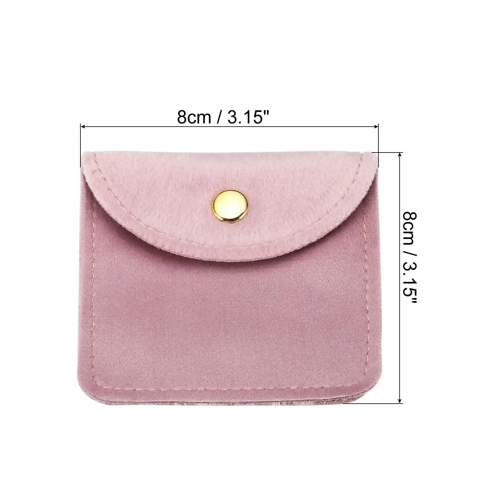 1PC Snap Button Jewellery Pouch Soft Velvet Bag Envelope Bag Necklace Bracelet Storage Bag Wedding Gift Bags Packaging Bag