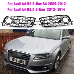 RS4 Style Front Bumper Lower Grille Fog Light Grill For Audi A4 B8 S-line S4 2009-2012 Fog Lamp Grill