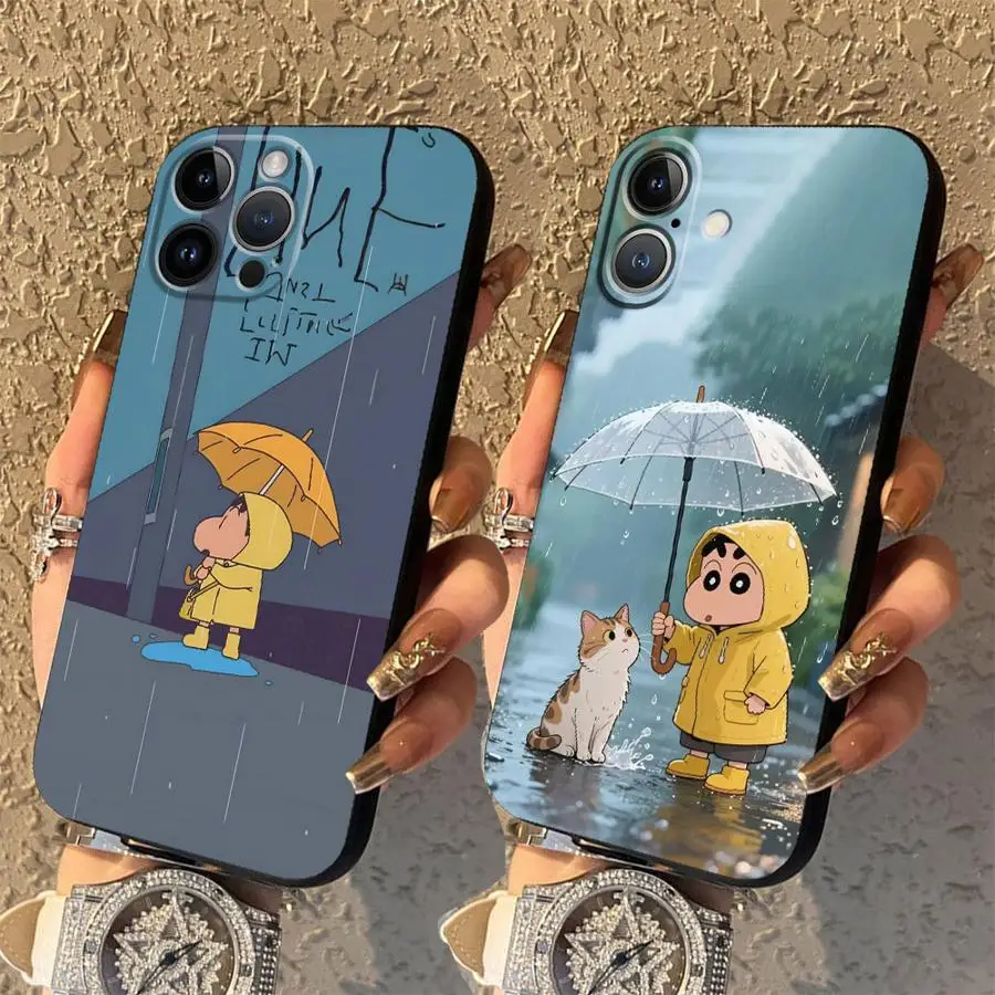 Funda Phone Cover Case for Apple iPhone 17 Pro Max 16 14 13 11 15 Pro 7 8 Air 12 XR XS MAX Cool Cra-yons Shin-chans