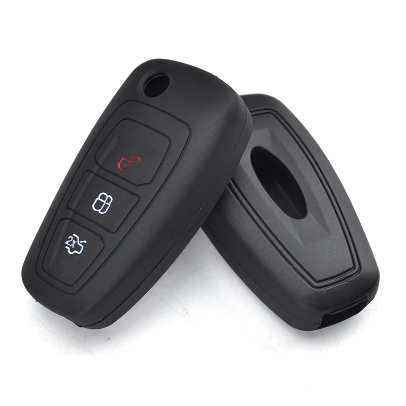 3 Button Silicone Car Remote Key Fob Shell Cover Case For Ford Ranger C-Max S-Max Focus Galaxy Mondeo Transit Tourneo Custom