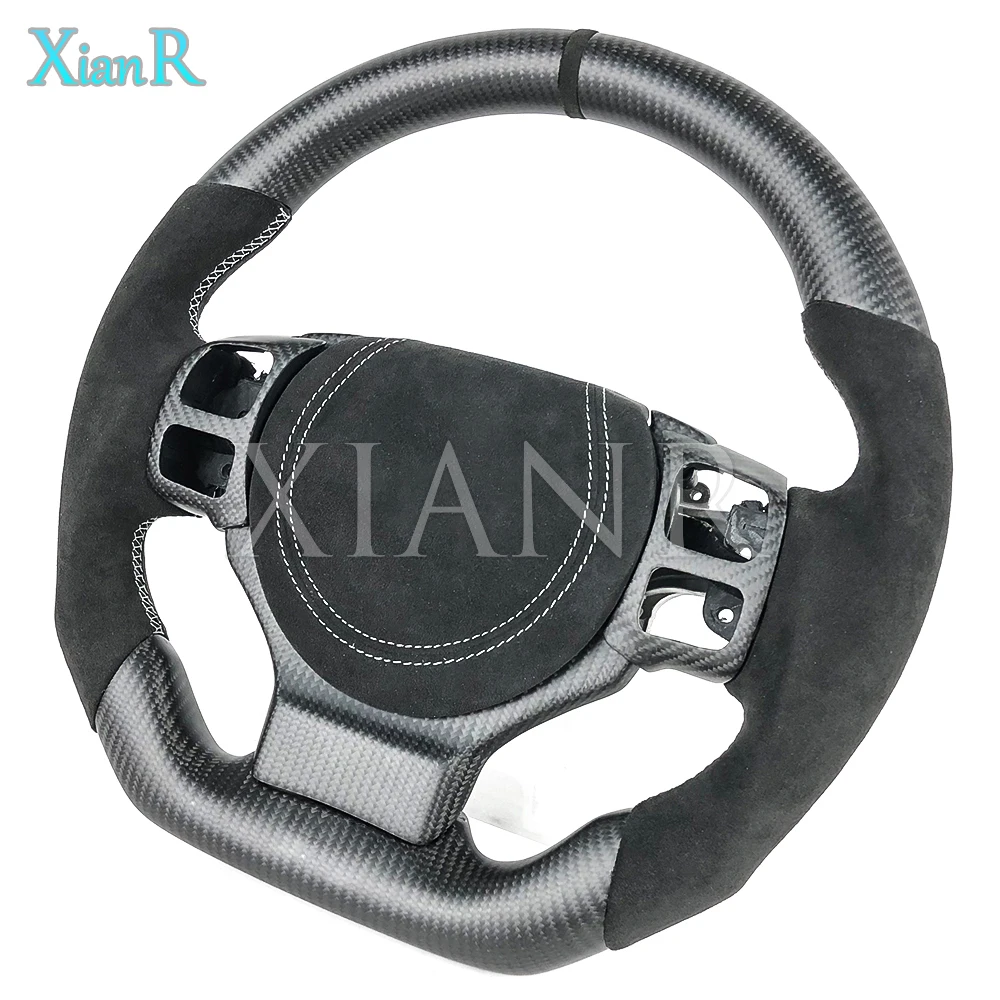 Cars accessories for Lexus GS200t GS300 GS450h GS460 GS IS NX200t custom matte carbon fiber Alcantara Leather steering wheel