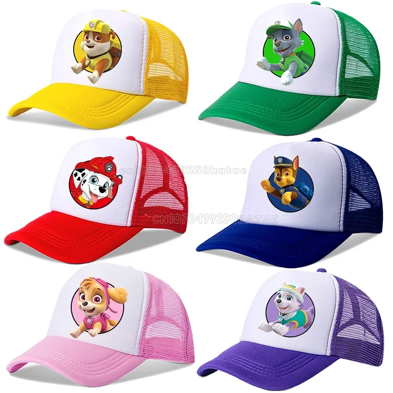

Paw Patrols Baseball Cap Marshall Rubble Kids Peak Cap Chase Skye Summer Dad Hats Parent-child Mesh Cap Cartoon Boy Girl Sunhat