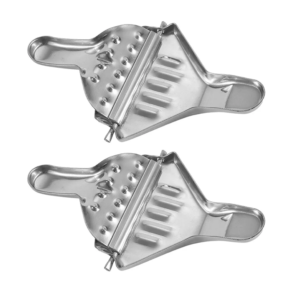 

2Pcs Manual Lemon Juicer Stainless Steel Handheld Fruit Press Tool Ergonomic Design for Home Bakery Milk Tea Shop