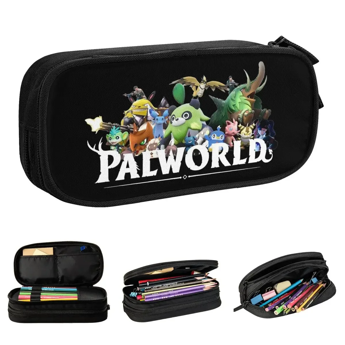 Palworld Game Lover Pencil Case Cute Pen Box Bags Student Big Capacity School Supplies Zipper Pencilcases