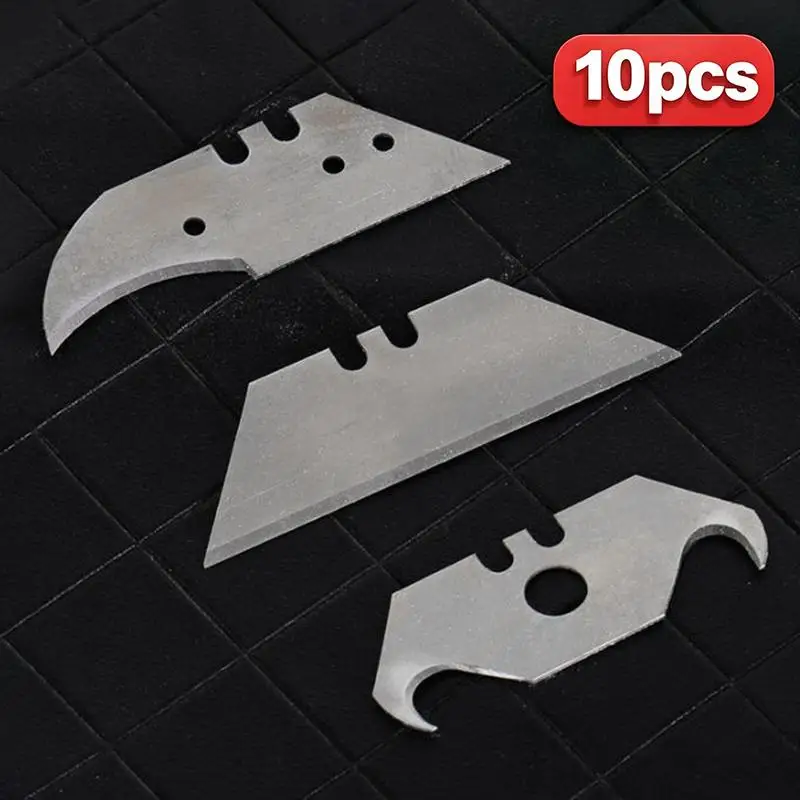 10Pcs Steel Utility Knife Replacement Blades Universal Fit Sharp Edge for Home Office Craft Cutting Tasks