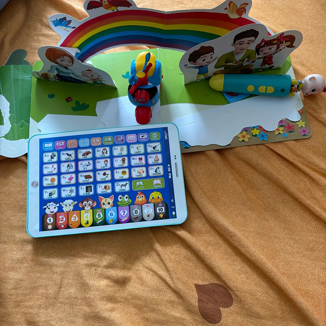 Children's interactive toy - educational learning machine with music and touch screen, suitable for children 3-6 years old, idea