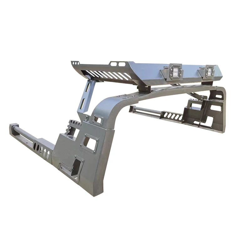 قضيب رياضي ممتاز مضاد للدحرجة مع سلة حامل سقفي لسيارة تويوتا تاكوما كابينة مزدوجة جميع الأسرة 2015-2023