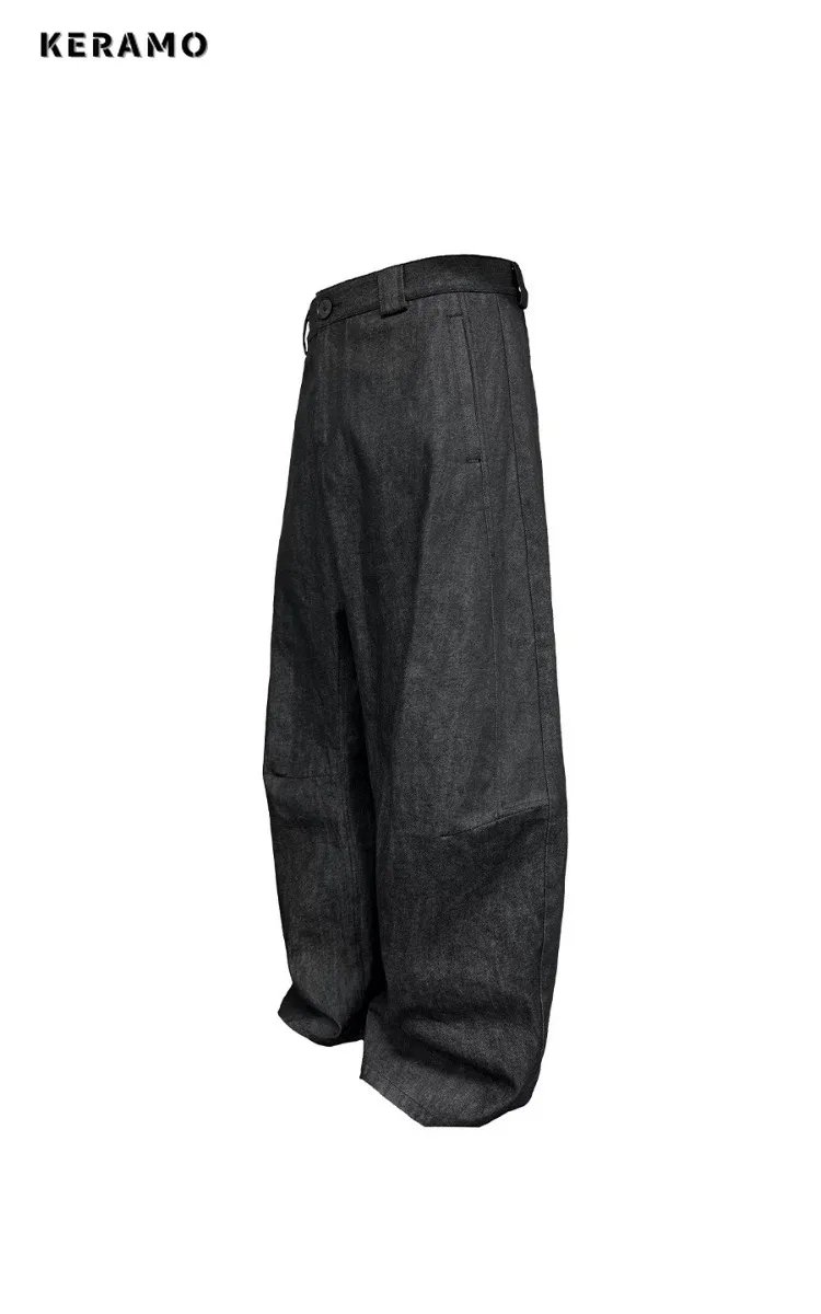 

Женские винтажные джинсовые брюки, уличные ретро гранж 2000-х годов, однотонные джинсы с высокой талией, повседневные тройные эклектические прямые брюки Y2K Emo