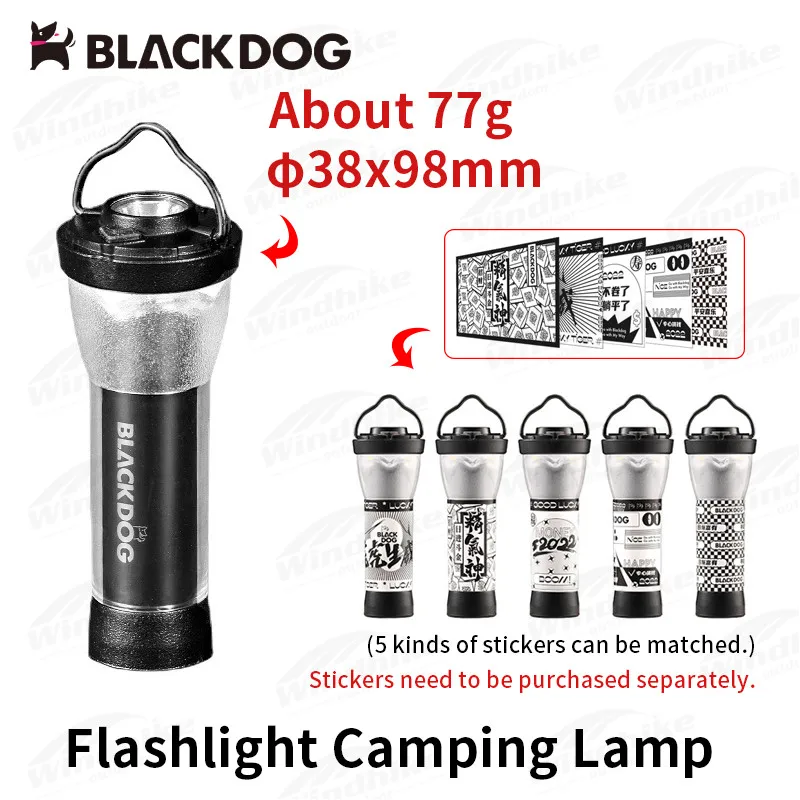 Naturehike Black Dog Outdoor przenośna latarka Ultralight 8H czas oświetlenia Ipx4 wodoodporny regulowany namiot kempingowy lampka nocna