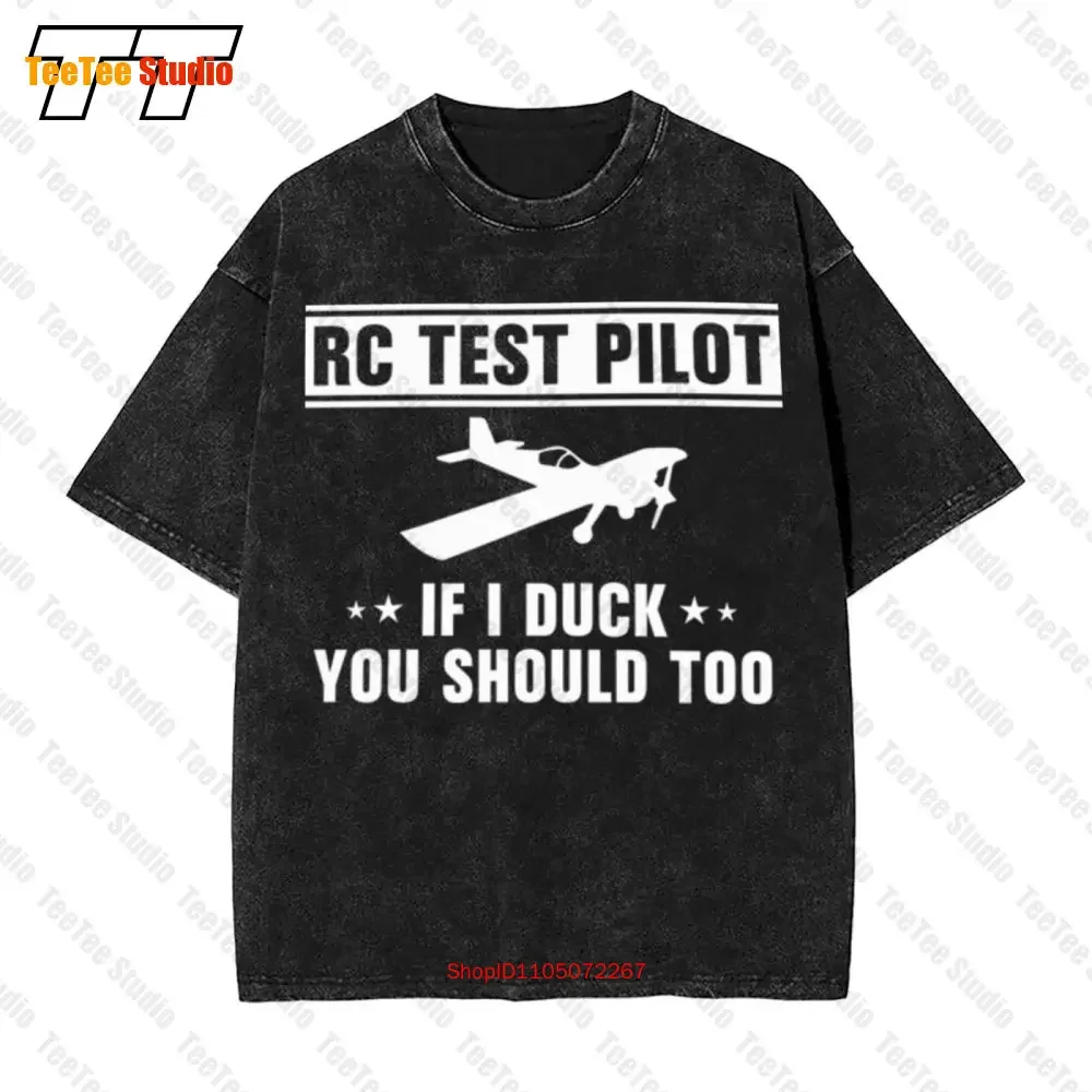 Rc Test Pilot If I Duck You Should Too Aviation Flying Vintage Oversized T-Shirt ZC1A