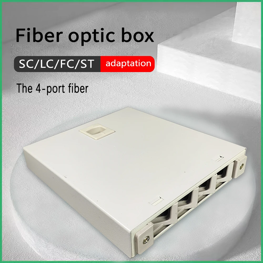 

The 4 Ports Fiber Terminal Box with SC LC 4 ports Fiber Optical Patch Panel （flange and pigtail optional）