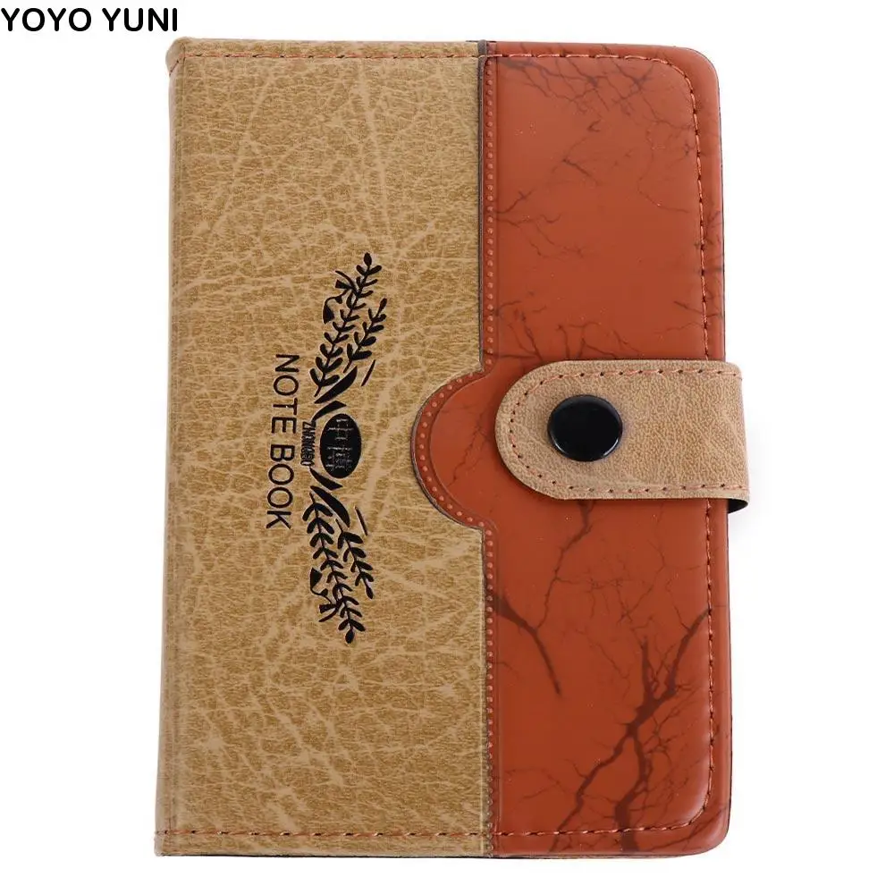 Bussiness Mini Notebook Memo Pads PU Cover Pocket Notepad Diary Planner Writing Paper Leather Notebook Stationery