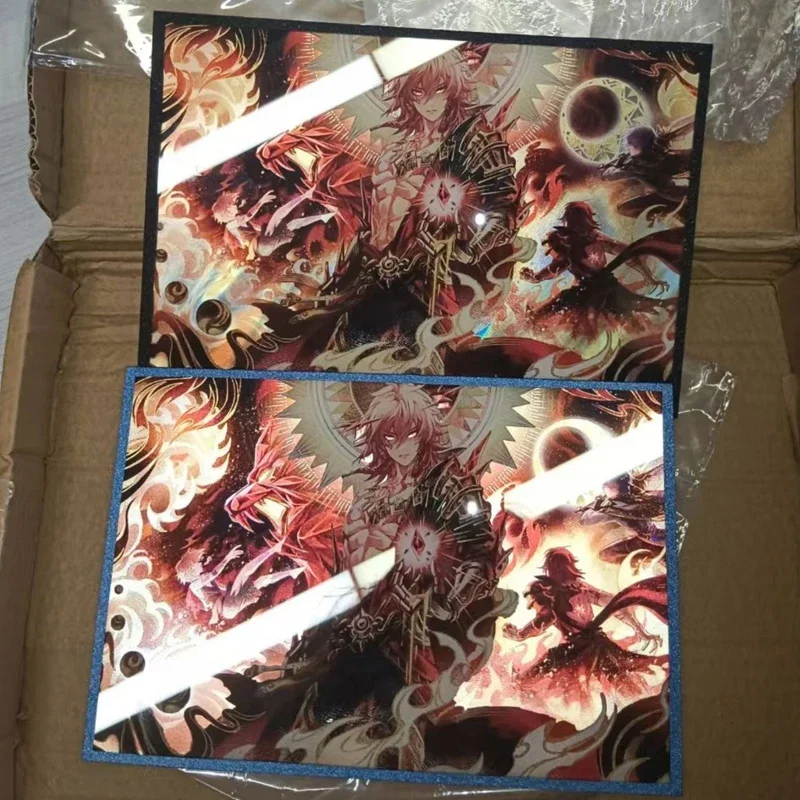 2Pcs/Set  Anime Laser Card Mydei Reflective Card Postcard Gift