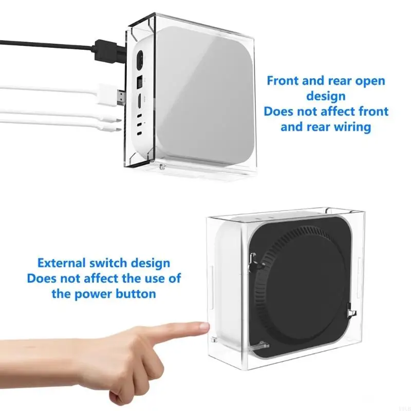 652F Transparency Acrylic Holder For MiniM4 Wall Mount With Accurate Cutout Cover For Easy Installation And Heat Dissipation