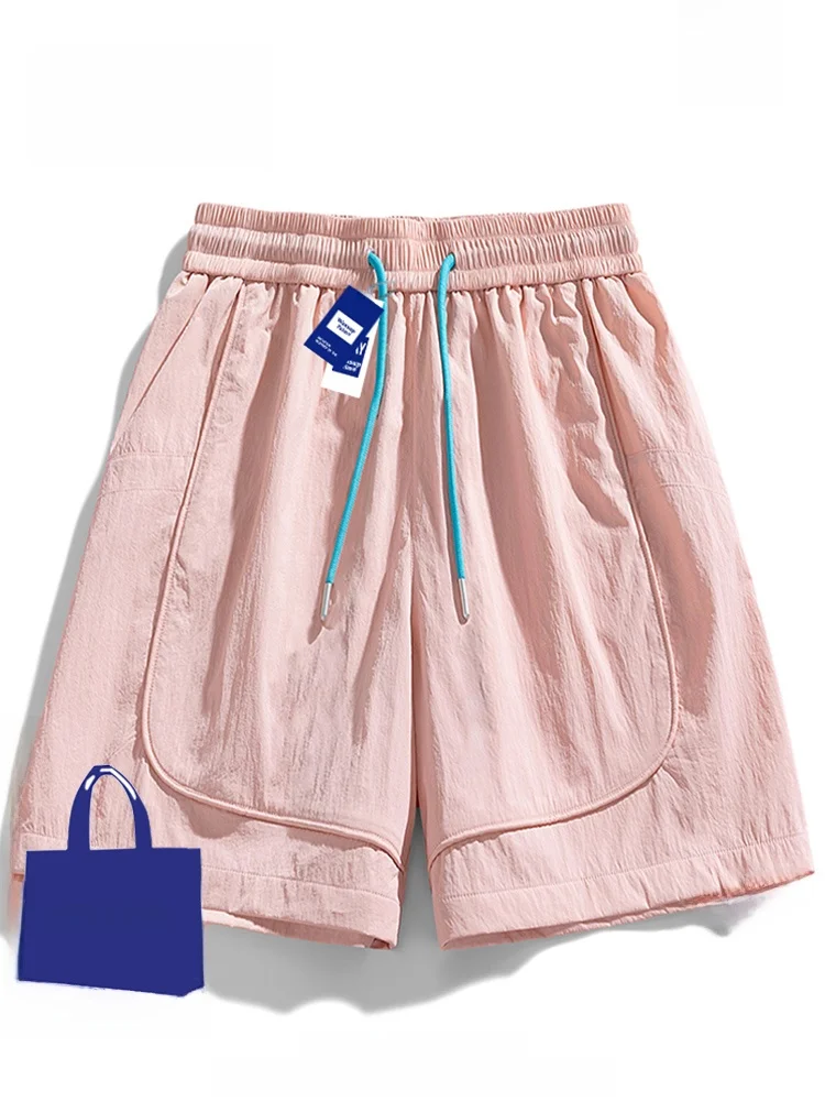 

Мужские спортивные шорты Wassup Palm Ice Silk: быстросохнущие, тонкие, из полиэстера, длиной до колена, для летнего отдыха и повседневной носки